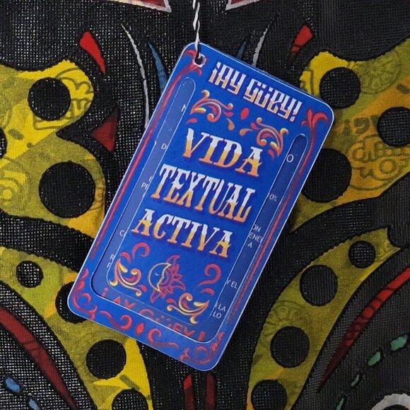 AY GUEY! Mens Mexico Rubber Textured Jaguar Aztec Short Sleeve Graphic Shirt XS - Picture 10 of 11